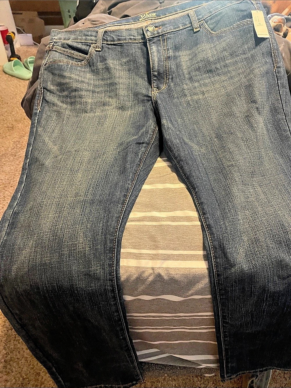 Old Navy Diva Boot Cut Jeans Blue Waist 16 NWT